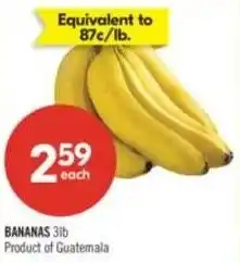 Shoppers Drug Mart Bananas offer
