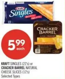 Shoppers Drug Mart Kraft singles or cracker barrel offer