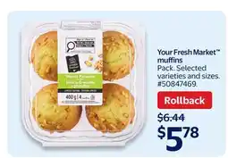 Walmart Your Fresh Market muffins offer