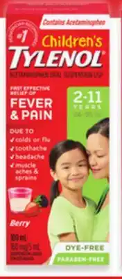 Walmart Children's 100 mL Tylenol offer