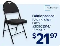 Walmart Mainstays Fabric padded folding chair offer