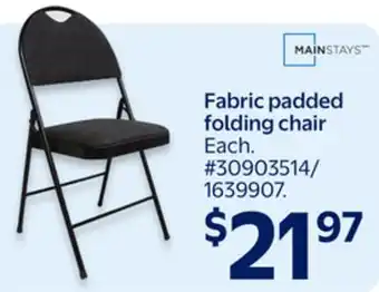 Walmart Mainstays Fabric padded folding chair offer