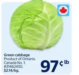 Walmart Green cabbage offer