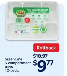 Walmart Green Line 6-compartment trays offer