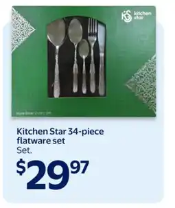Walmart Kitchen Star 34-piece flatware set offer