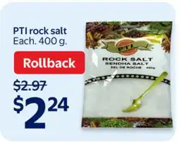 Walmart PTI rock salt offer