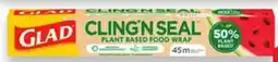 Walmart Glad ClingWrap 50% plant-based Cling 'N Seal 45m food wrapheader offer