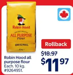 Walmart Robin Hood all purpose flour offer