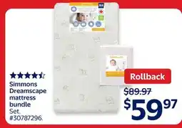 Walmart Simmons Dreamscape mattress bundle offer