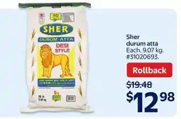 Walmart Sher durum atta offer
