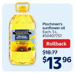 Walmart Plochman's en sunflower oil offer