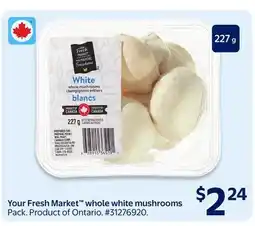 Walmart Your Fresh Market whole white mushrooms offer