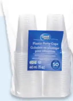 Walmart Great Value clear 15-oz. plastic party cups offer