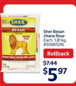 Walmart Sher Besan chana flour offer