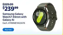 Walmart Samsung Galaxy Watch7 44mm with Galaxy AI offer