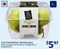 Walmart Your Fresh Market Bartlett pears offer