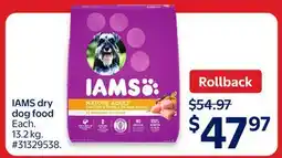 Walmart IAMS dry dog food offer
