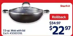 Walmart Starfrit 7.5-qt. Wok with lid offer