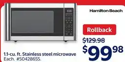 Walmart 1.1-cu ft. Stainless steel microwave offer