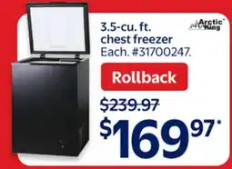 Walmart 3.5-cu. ft. chest freezer offer