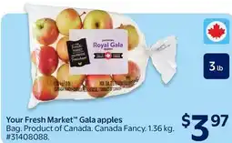 Walmart Your Fresh Market Gala apples offer