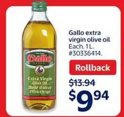 Walmart Gallo extra virgin olive oil offer