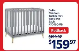 Walmart Delta Children Tucker Mini baby crib offer