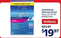 Walmart hydraSense Ultra eye Drops offer