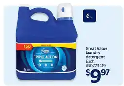 Walmart Great Value laundry detergent offer