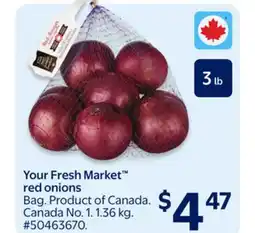 Walmart Your Fresh Market red onions offer