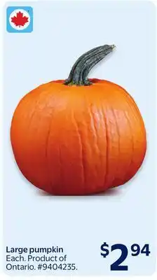 Walmart Large pumpkin offer