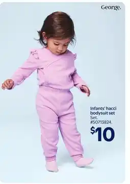 Walmart Infants' hacci bodysuit set offer