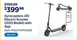 Walmart Gyrocopters J30 Electric Scooter (2025 Model) with App offer