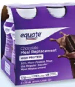 Walmart Equate high protein meal replacement shakes offer