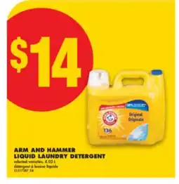 No Frills ARM AND HAMMER LIQUID LAUNDRY DETERGENT, 4.02 L offer