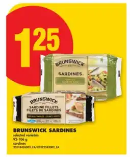 No Frills BRUNSWICK SARDINES, 92-106 G offer