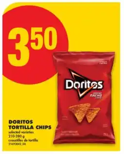 No Frills DORITOS TORTILLA CHIPS, 210-280 g offer