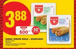 No Frills SUMM! SPRING ROLLS or DUMPLINGS, 250-350 g offer
