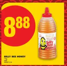 No Frills BILLY BEE HONEY, 1 KG offer