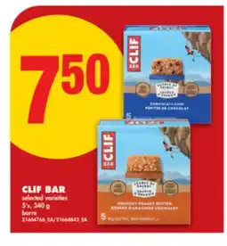 No Frills CLIF BAR, 5's, 340 g offer