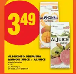 No Frills ALPHONSO PREMIUM MANGO JUICE or ALJUICE, 1.75 L offer
