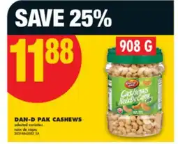 No Frills DAN-D PAK CASHEWS, 908 G offer