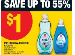 No Frills PC DISHWASHING LIQUID, 638/739 mL offer