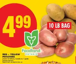 No Frills RED or YELLOW POTATOES, 10 LB BAG offer