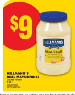 No Frills HELLMANN'S REAL MAYONNAISE, 1.42 L offer
