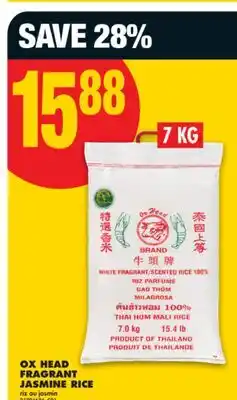 No Frills OX HEAD FRAGRANT JASMINE RICE, 7 KG offer