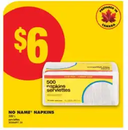 No Frills NO NAME NAPKINS, 500'S offer