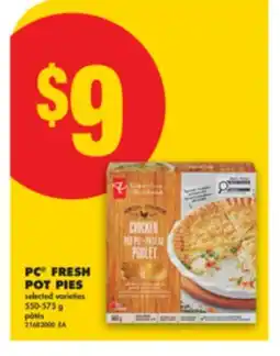 No Frills PC FRESH POT PIES, 550-575 g offer