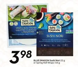 Sobeys BLUE DRAGON Sushi Nori offer