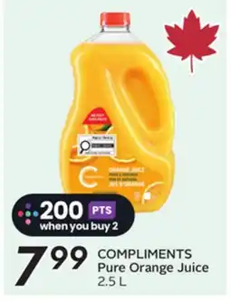 Sobeys COMPLIMENTS Pure Orange Juice offer